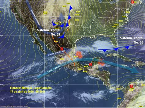 PRONÓSTICO DEL TIEMPO MÉXICO HOY 18 DE ABRIL 2016 LLUVIAS EN VARIOS