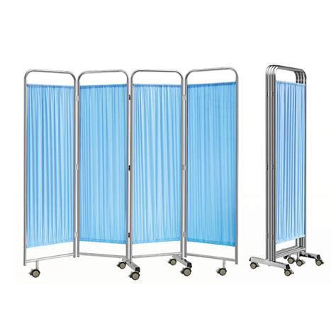 Hospital Furniture Stainless Steel Foldable Curtain Medical Ward