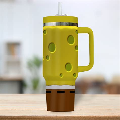 Spongebob Squarepants Cartoon Custom Stanley Quencher Oz Stainless