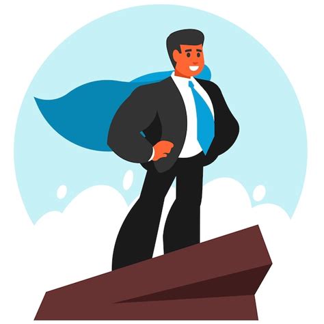 Premium Vector Businessmen Super Hero Character Office Worker Man