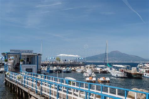 June 18, 2022 - Sorrento, Italy. Seafood Restaurants in the Harbor on ...