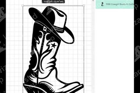 Cowgirl Boot With Hat Layered Svg Graphic By Lastwizard Shop · Creative Fabrica