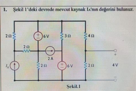 Solved Sekil L Deki Devrede Mevcut Kaynak La Nin De Erin Chegg