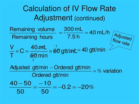 How To Compute For Iv Flow Rate