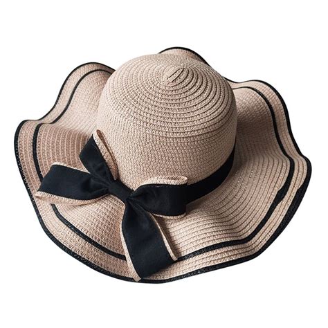 Chapeau De Plage Chic Large Bord Pour Femmes Avec N Ud