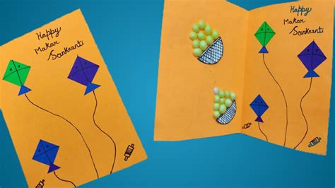 Makar Sankranti Card Diy Makar Sankranti Greeting Cards Kite