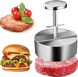 Pressa Per Hamburger In Acciaio Inox Regolabile Con Antiaderente