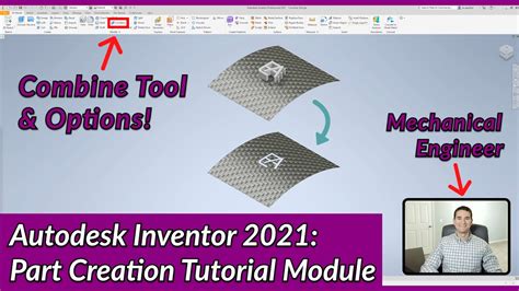 Combine Tool And Options Autodesk Inventor Part Tutorial Autodesk Inventor 2021 In Depth