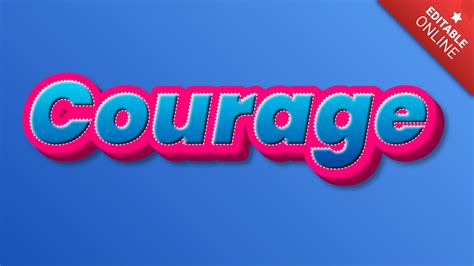 Courage | Text Effect Generator | TextStudio