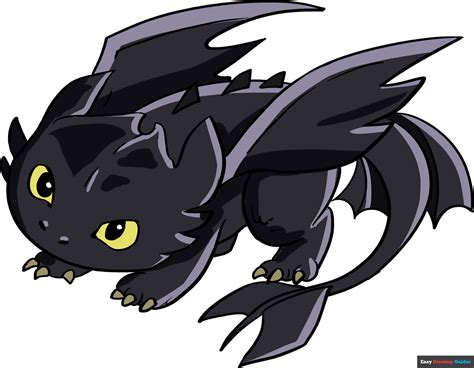 How To Draw Toothless From How To Train Your Dragon Really Easy