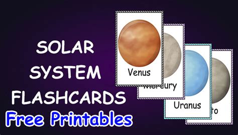 Solar System Flashcards - Free Printables