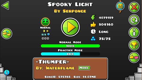 Filusy Geometry Dash 2 1 Shadow Gauntlet Level 1 Spooky Light 100