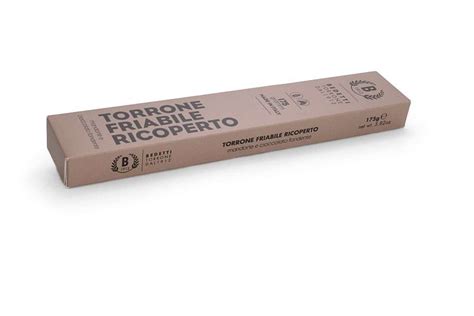 Torrone Friabile Con Mandorle Ricoperto Di Cioccolato Fondente Bedetti