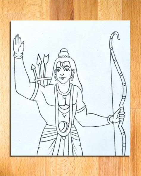 Lord Ram Easy Drawing | How to Draw Ram Ji | Lord Rama Drawing Step by Step