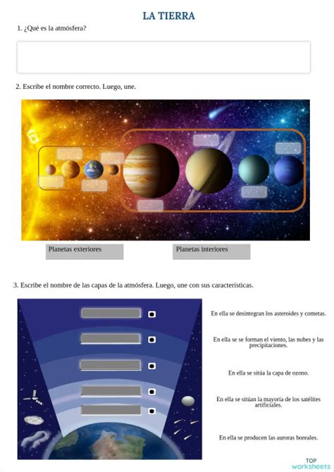 Situación De Aprendizaje 4 La Atmósfera Ficha Interactiva Topworksheets