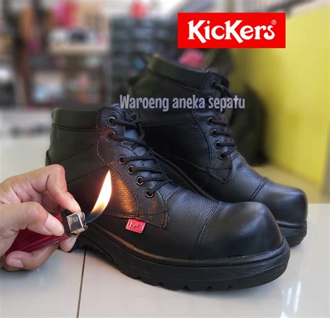 Sepatu Boots Pria Kickers Zippers Resleting Kulit 100 Sepatu Safety