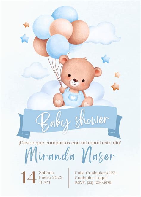 Plantillas Baby Shower Gratis Y Editables Canva