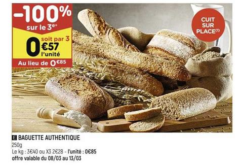 Offre Baguette Authentique Chez Leader Price