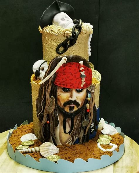 Gâteau thème pirates des caraïbes Pirate Cake Pirate Party Jack