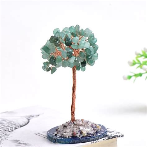 Pierre Vendue Seule Aventurine Arbre En Cristal Naturel Quartz