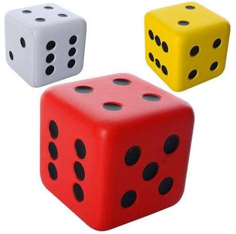 Кубик фомовый большой для настольных игр Кости игральные 9 см MS 1010 ...