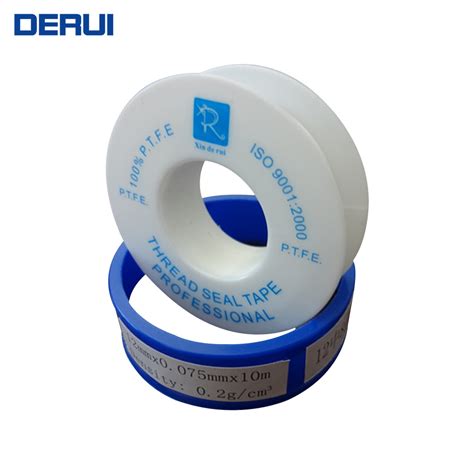 Low Density 12mm Water Pipe Fitting Thread Sealant Ptfe White Tape