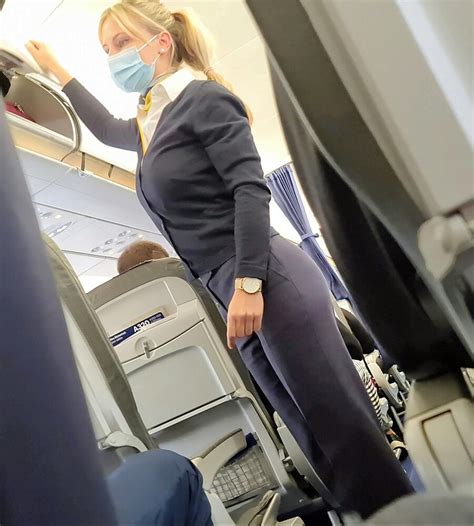 Blonde Stewardess With A Perfect Ass Spandex Leggings Yoga Pants Forum