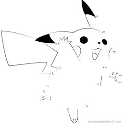 Pikachu The Pokemon Dot To Dot Printable Worksheet Connect The Dots