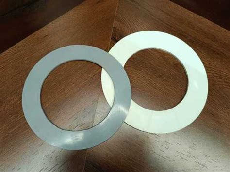 White Round Polished Silicone Flanged Rubber Gaskets For Industrial