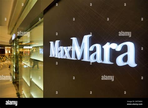 Hong Kong China Circa December Close Up Shot Of Max Mara Sign