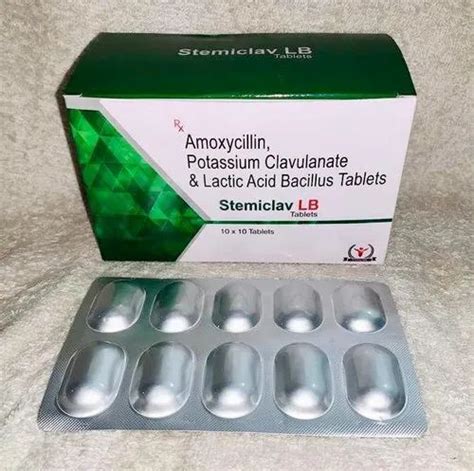 Amoxicillin Trihydrate 500 Mg Potassium Clavulanic Acid 125 Mg Tablet