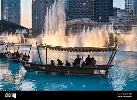 Dubai, Burj Khalifa, Dubai Fountain, Uae Stock Photo - Alamy