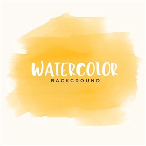 Bright Yellow Watercolor Texture Background Vector Image