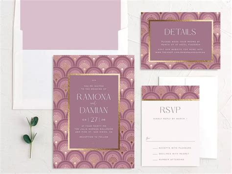 Art Deco Wedding Invitations For A Truly Glam Event