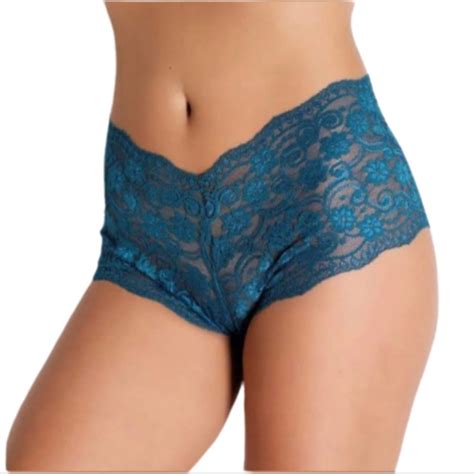 Calcinha Boxer Renda Calesson Shorts Lingerie Roupa Interior Adulto