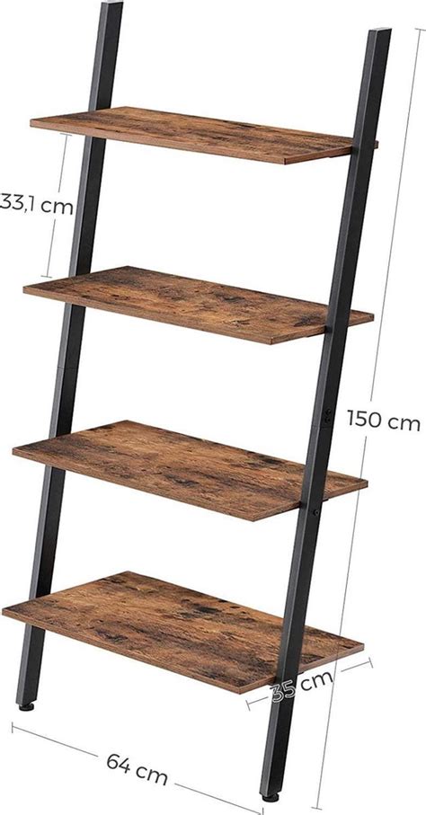 ZAZA Home Staande Plank Ladderplank Wandplank Met 4 Niveaus