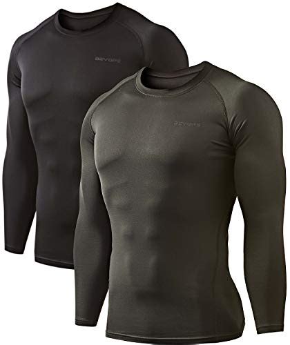 Devops Pack Men S Thermal Long Sleeve Compression Shirts Small