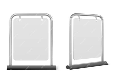Штендер, белая доска рекламы тротуара изолирована. Вектор реалистичные ...