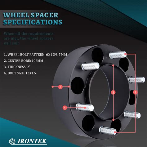 Mua IRONTEK 6x5 5 Wheel Spacers 2 6x139 7mm To 6x139 7mm Hubcentric