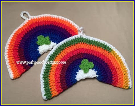Posh Pooch Designs Rainbow Of Hope Hot Pad Pot Holder Posh Pooch Designs