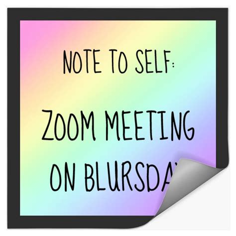 Funny Zoom Meeting Blursday Humor Wo Stickers sold by Christian Johnson ...