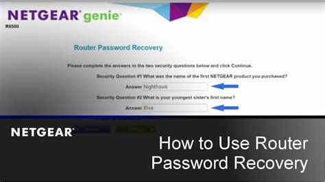 How To Use The Router Password Recovery Feature NETGEAR YouTube