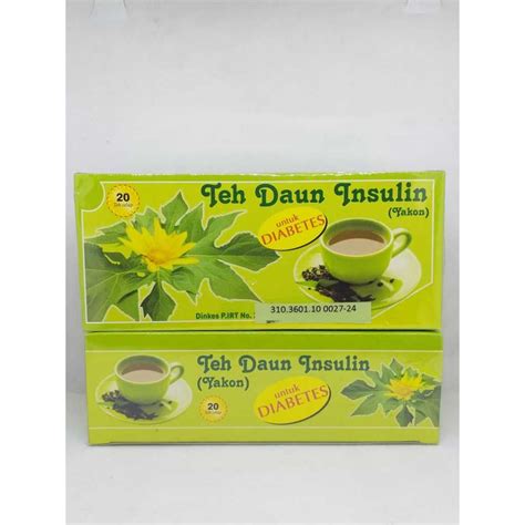 Jual Teh Celup Daun Insulin Yakon Untuk Diabetes Shopee Indonesia