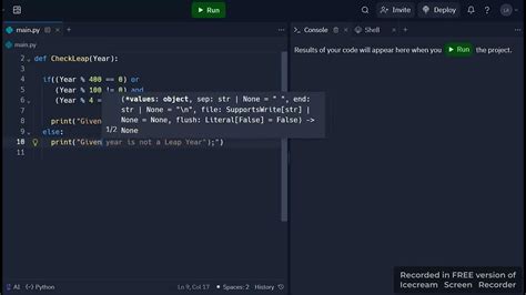 Python Check Leap Year Youtube