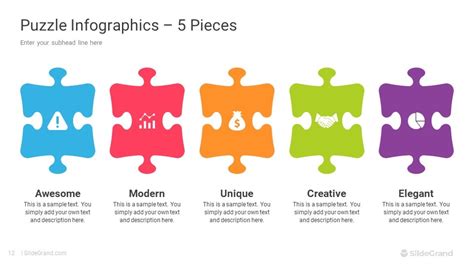 Puzzle Infographics PowerPoint Template Designs - SlideGrand