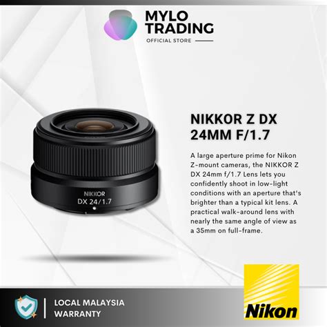 Nikon Nikkor Z Dx 24mm F17 Lens For Nikon Z8 And Z6ii And Z5 And Z30 And Z Fc