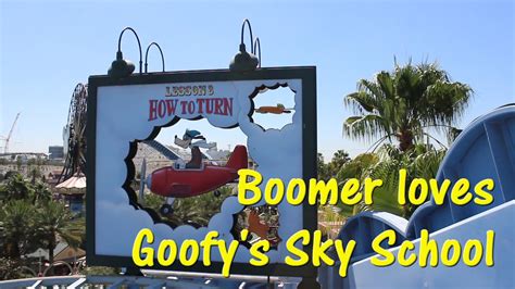 Goofys Sky School Dca Disneyland Resort Youtube