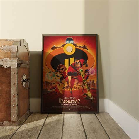 The Incredibles Movie Poster Kraft Paper Print, Classic Pixar Superhero ...