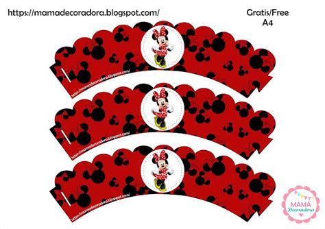 Mam Decoradora Kit Imprimible De Minnie Mouse Roja