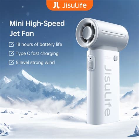 JISULIFE Handheld Fan Life9 Mini Portable Jet Fan Rechargeable USB Fans